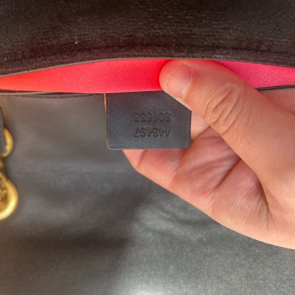 Gucci GG Velvet Marmont Matelasse Small Shoulder cross body Bag Black - Picture 10 of 16